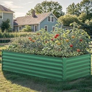 8ft x4ft x2ft Galvanized Raised Garden Bed (Set of 2) - Bed Bath