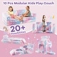 preview thumbnail 9 of 8, Gymax 10 Pcs Modular Kids Play Couch Sectional Sofa Glow in the Dark