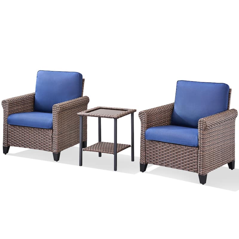 Pocassy Outdoor Sofa with Patio Chairs Funiture Set