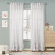 preview thumbnail 7 of 34, Linen Texture Double Ruffle Semi-sheer Curtain Pair(2 panels)