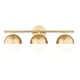 preview thumbnail 1 of 6, Z-Lite 7517-3V Realm Sphere 3 Light 24" Wide Vanity Light Modern Gold