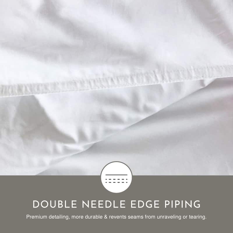 Tencel Natural Cotton Shell Hungarian 850 Fill Power White Goose Down Comforter Duvet Insert