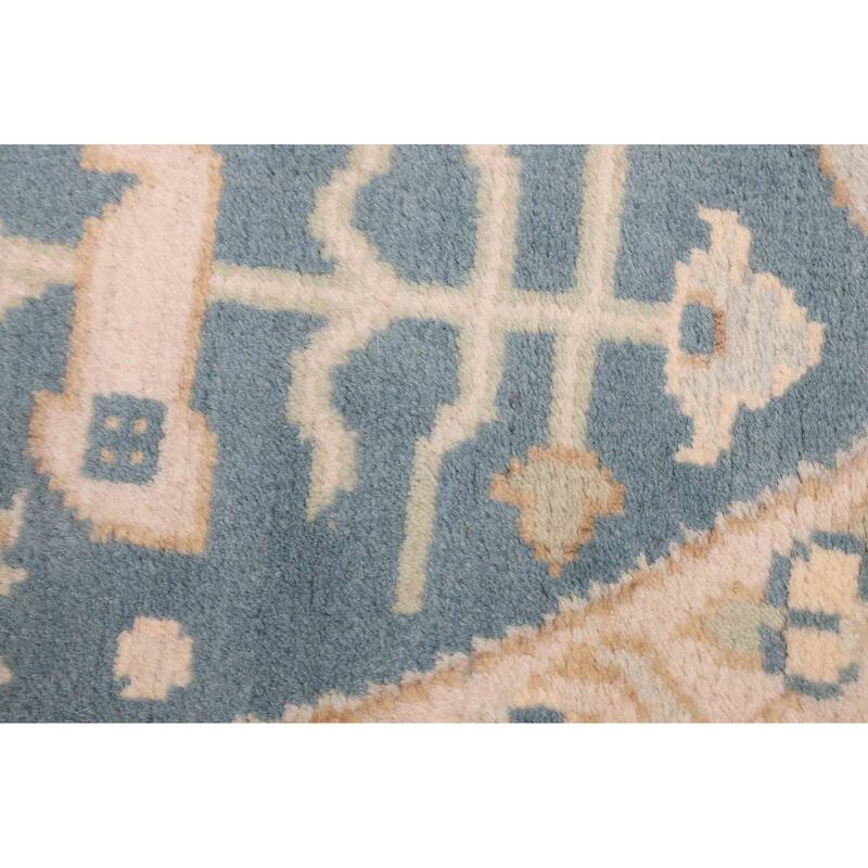 ECARPETGALLERY Hand-knotted Royal Oushak Turquoise Wool Rug - 7'11 x 7'9