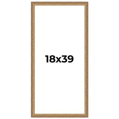 18x39 Frame Red Solid Wood Picture Frame Width 1.75 Inches | Interior Frame Depth 1 13/16 Inches