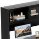 preview thumbnail 21 of 47, L Shaped Desk with File Cabinet and Hutch, Home Office Corner Computer Desk with Drawers and Charge Station