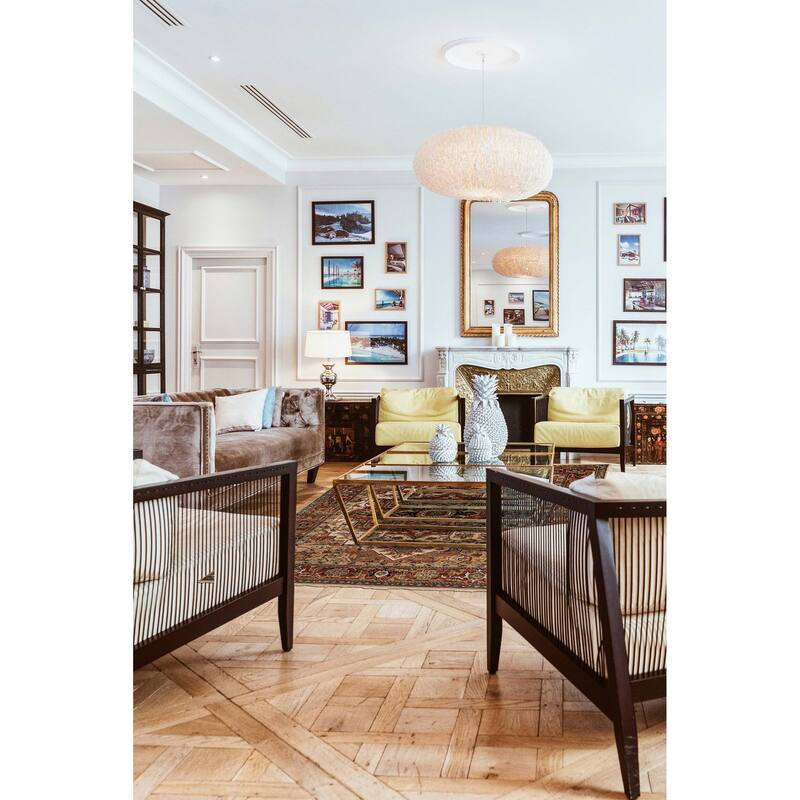 ECARPETGALLERY Hand-knotted Jules Sultane Ivory Wool Rug - 7'11 x 9'10