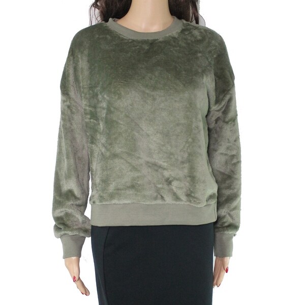 green fur sweater