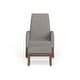 preview thumbnail 3 of 4, Carson Carrington Honningsvag Mid-century Modern Grey Upholstered Rocking Chair and Ottoman Set
