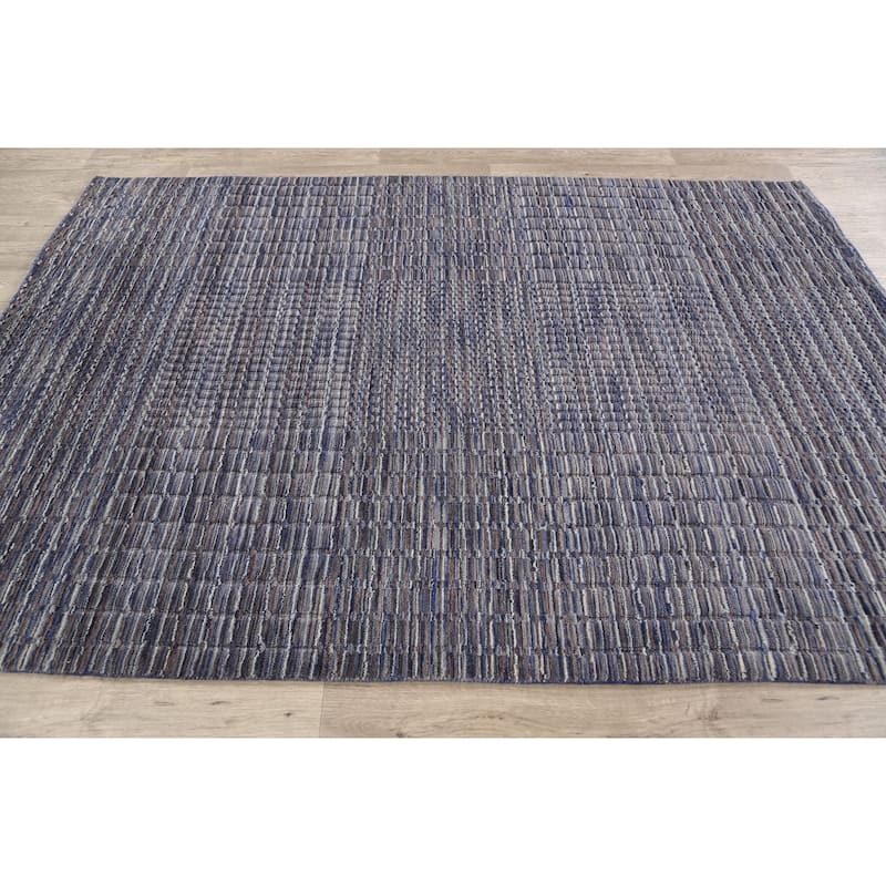 Modern Moroccan Oriental Foyer Size Area Rug Wool Handmade Carpet - 5'4" x 7'6"