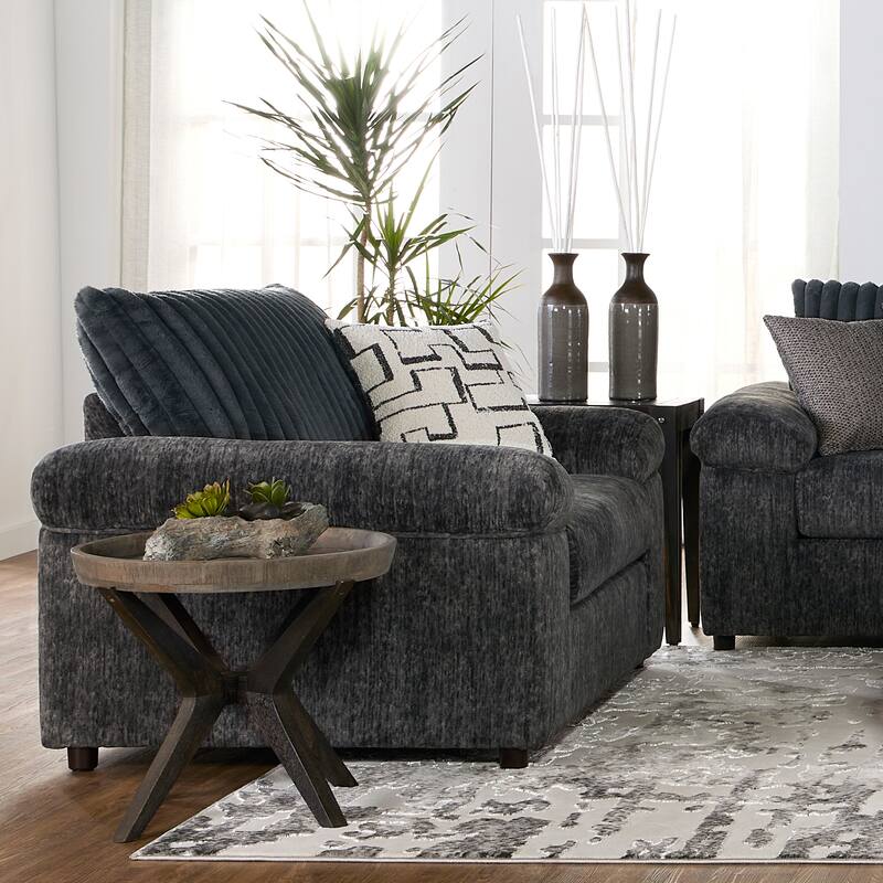 Roundhill Furniture Nason Wide Wale Corduroy Sofa, Loveseat, and Cuddle Chair Set