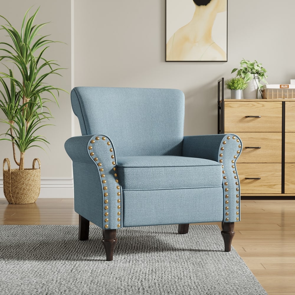 Living Room Armchair with Nailhead Trim - 29.9"W x 29.9"H x 32.9"D