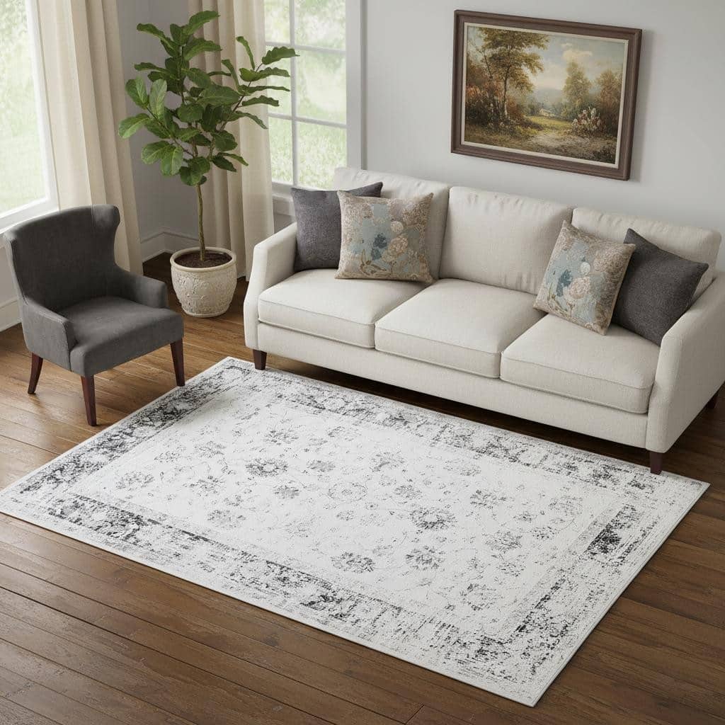 HomeRoots Oriental Traditional Rectangle Area Rug