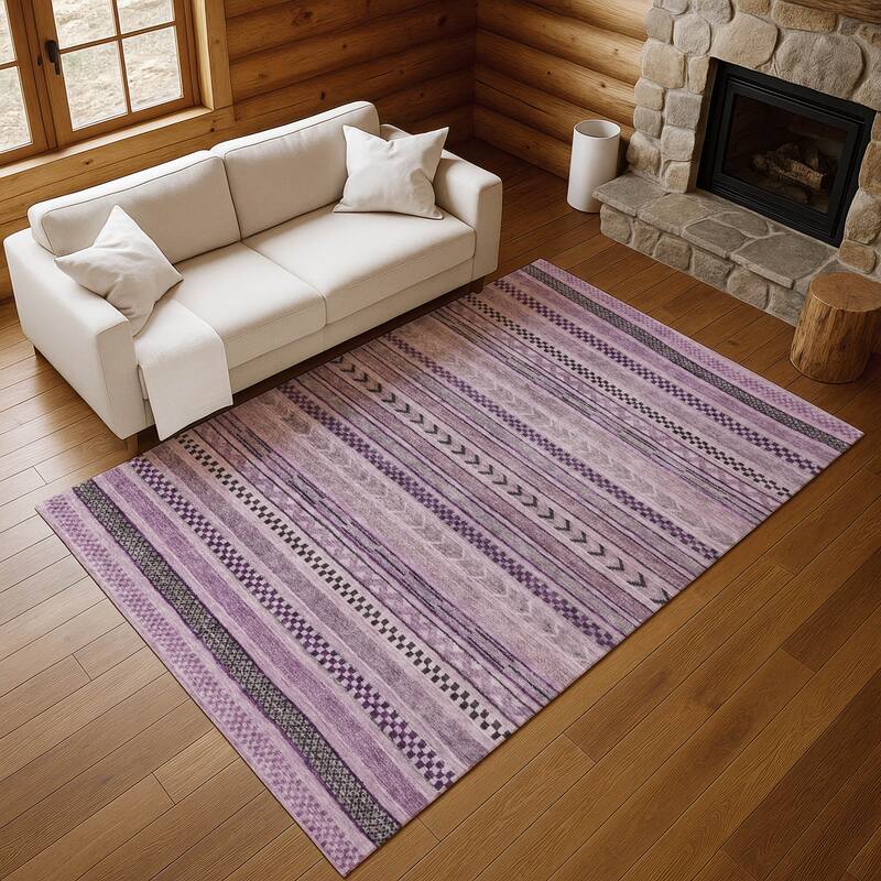 Premium Washable Super Soft Boho Stripes Mayfield Rug