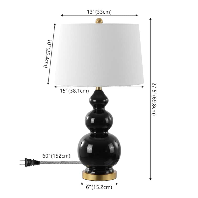 Arthur 27.5" Ceramic LED Table Lamp, Coral by JONATHAN Y