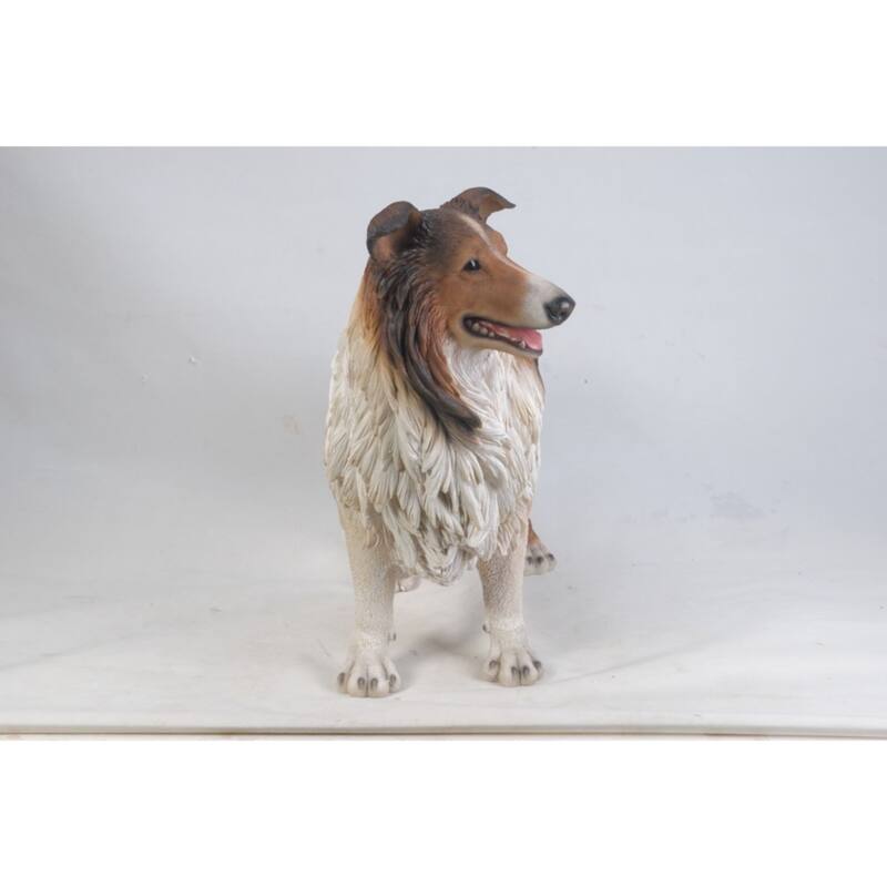 31.25" Collie Dog Outdoor Garden Statue