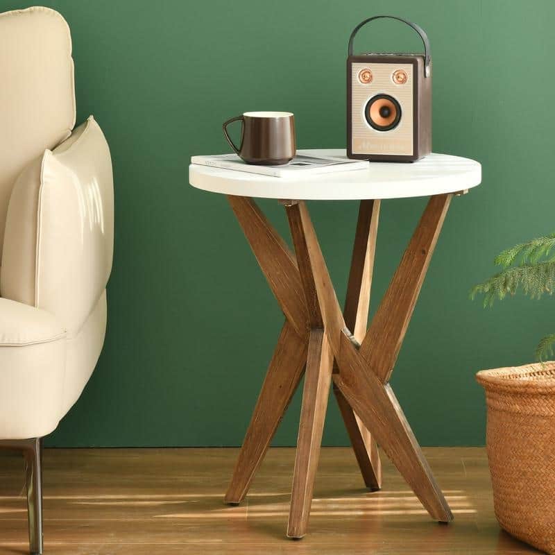 Round Solid Wood Coffee Table