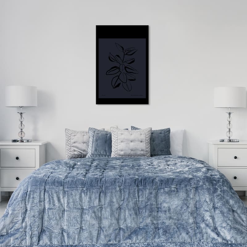 Wynwood Studio Canvas Advertising Botanique Rome Art Gallery Black and Modern & Contemporary Wall Art Canvas Print - 24 x 36