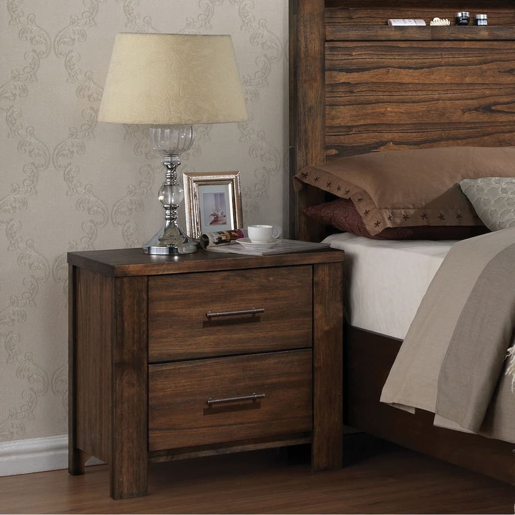 Melanie Oak 2-Drawer Nightstand