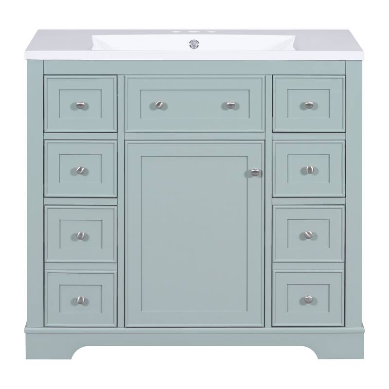 Bathroom Vanity with Sink Combo, One Cabinet and Six Drawers