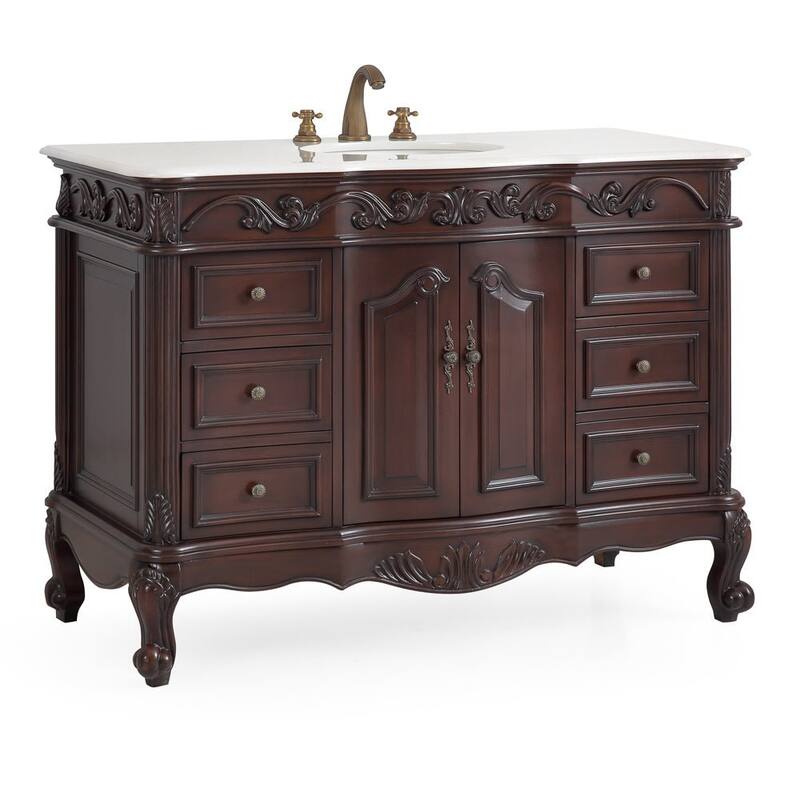 48" Benton Collection Beckham Classic Brown Bathroom Vanity