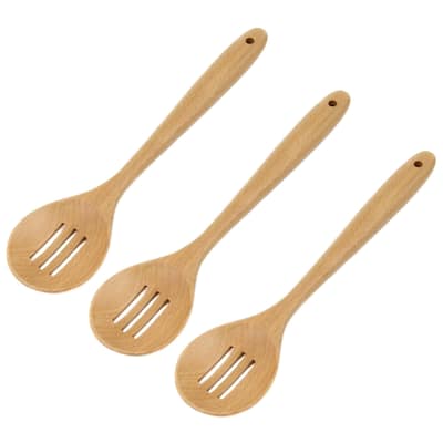 Chef Craft 11.75" Slotted Beechwood Cooking / Mixing Spoon