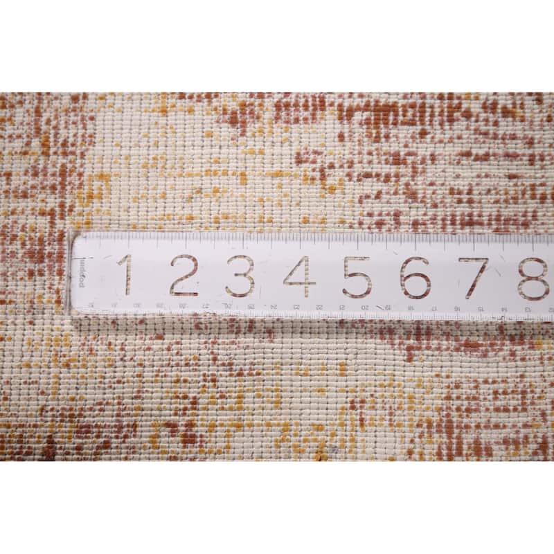 All-Over Abstract Oriental Area Rug Handmade Wool Carpet - 5'10"x 9'1"