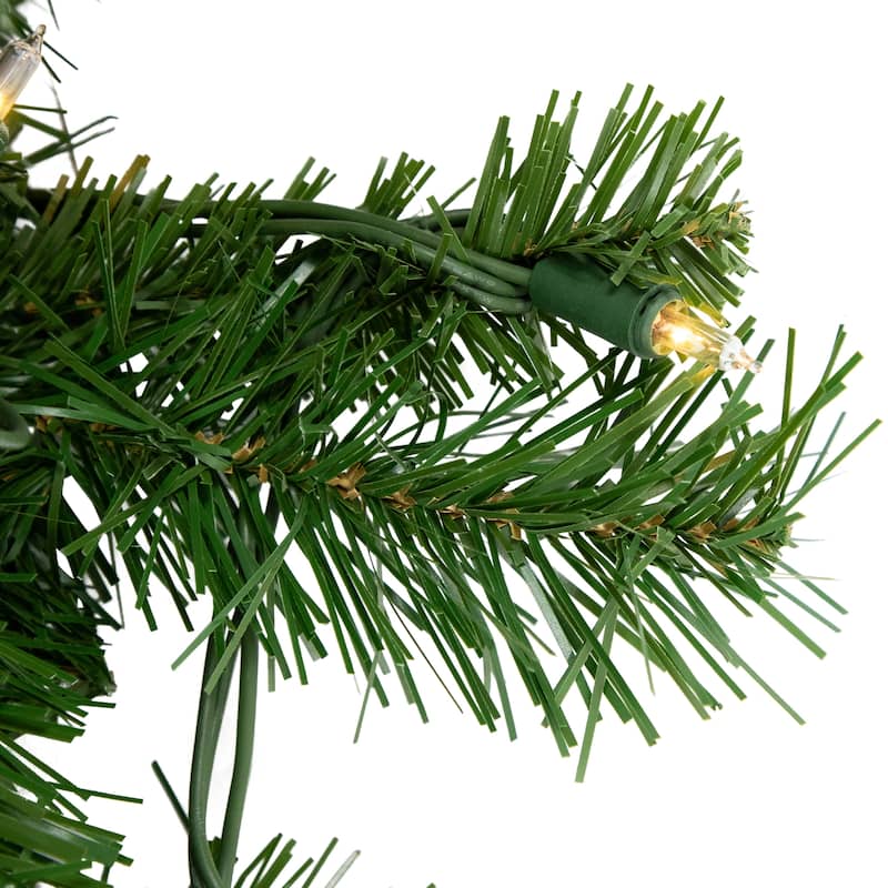 9'x12" Dakota Red Pine Artificial Christmas Garl Clear Dura-Lit Lights