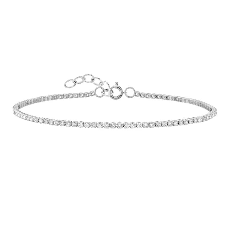 Auriya 14K Gold Lab Grown Round Diamond Tennis Bracelet 1.00 to 4.00ct. tw. (E-F VS) - 1.00ct. tw.