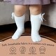 preview thumbnail 4 of 6, CozyWay Non-Slip Knee-High Socks, 3 Packs, Black White Grey, 18-36 Months