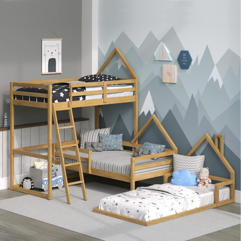 P'kolino Casita House Twin Floor Bed