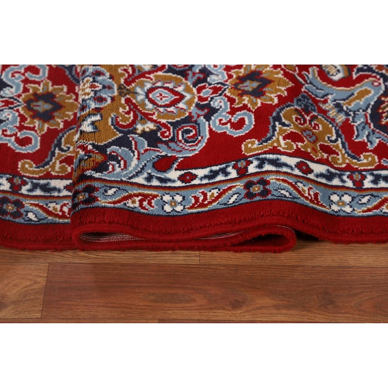 Medallion Red Tabriz Turkish Area Rug Living Room Machine Made Carpet - 9'8" x 12'11"