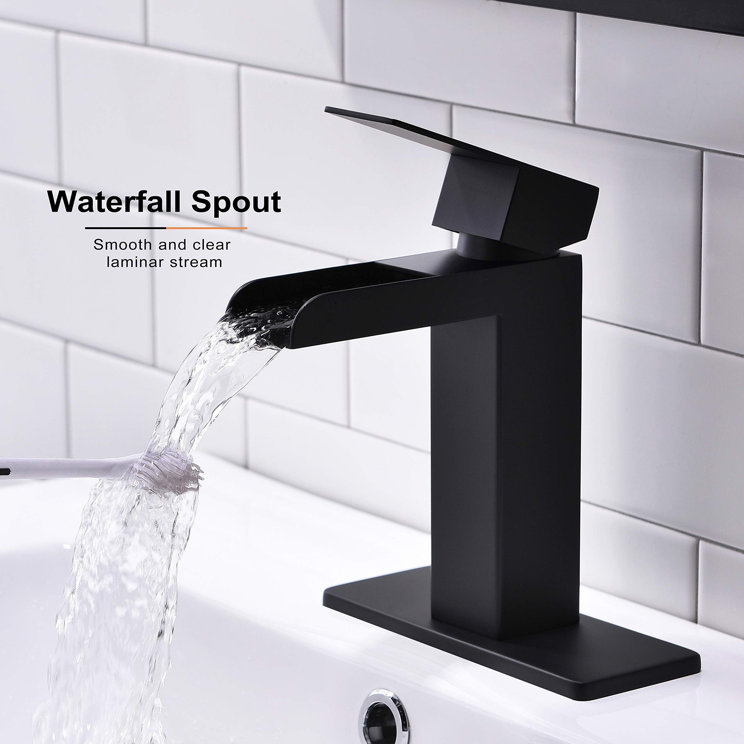 瀑布40 Widespread Bathroom Faucet, Double Handle 3 Hole Bathroom