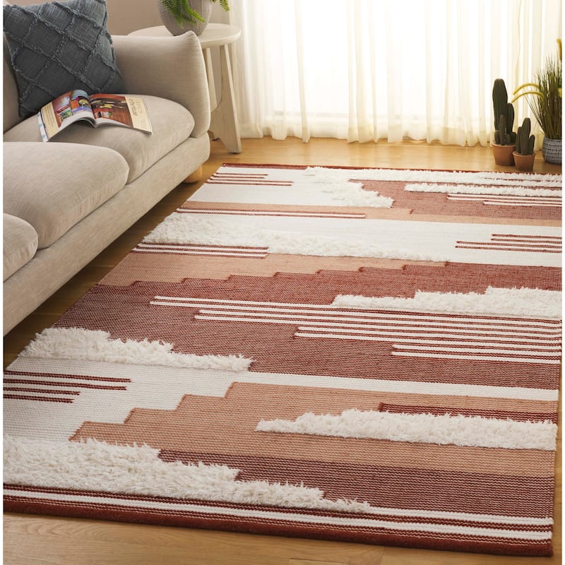 SAFAVIEH Handmade Kenya Jozefa Southwestern Rustic Wool Rug