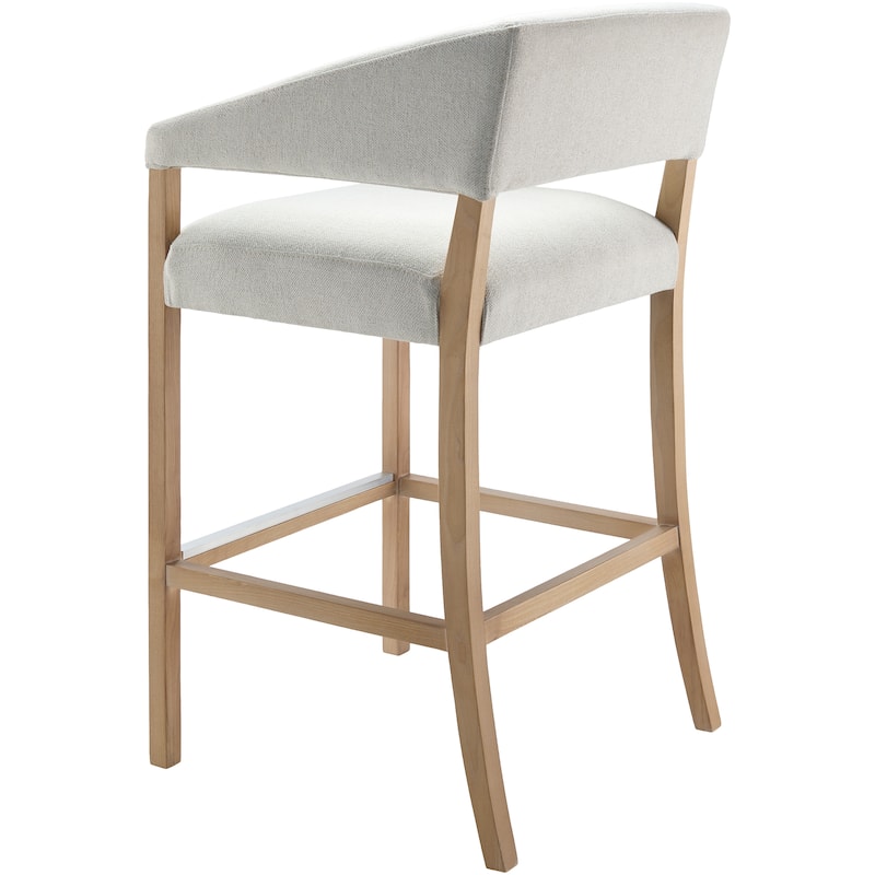 Grace Modern Minimalist Cream Upholstered Counter and Bar Stool