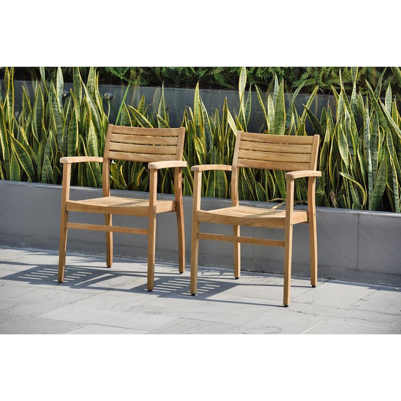 Amazonia Chiesa 11-piece Teak FSC Certified Extendable Outdoor Patio Dining Set - 11 Piece