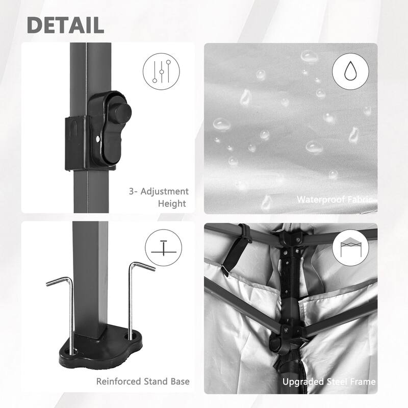 Ainfox 10x20 Heavy Duty Pop up Canopy Tent,Outdoor Shade Instant Folding Event Gazebo with Wheeled Bag