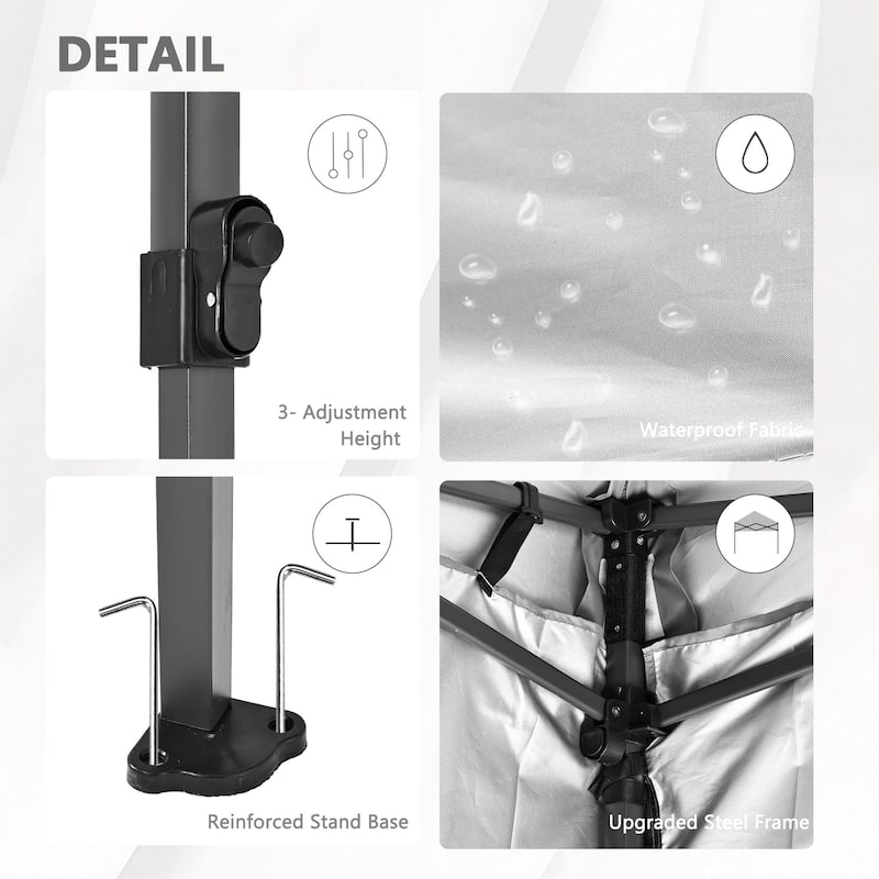 Ainfox 10x20Ft Pop up Canopy Tent Party Heavy Duty Instant Gazebo with 4 Removable Sidewalls