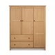 preview thumbnail 14 of 21, Grain Wood Furniture Shaker Wood 3-door Armoire - 60x72x22