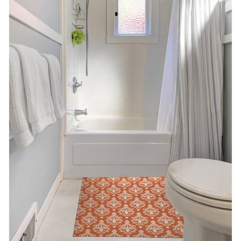 ANDOVER ORANGE Bath Rug By Kavka Designs
