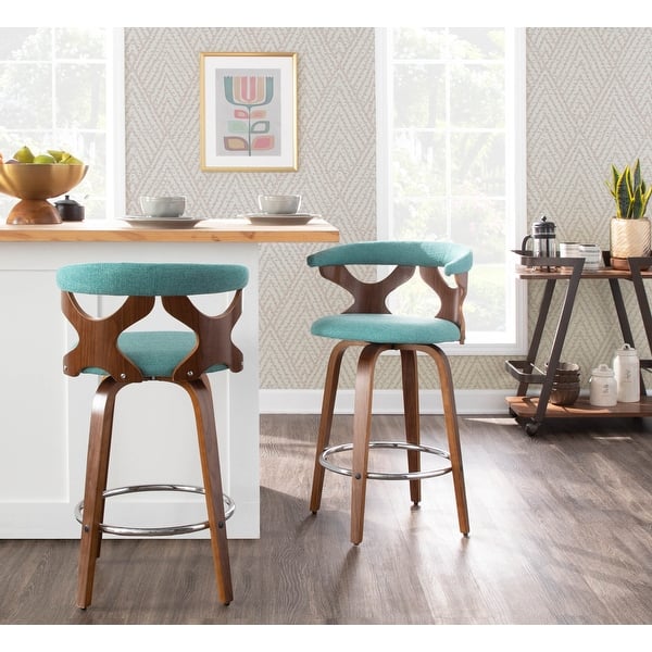 Carson Carrington Viby FixedHeight Counter Stool with Bent Wood Legs