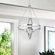 preview thumbnail 2 of 18, Crystal Orb Pendant Light Bohemian 4-Light Oil Bronze or Silver Luxury Chandelier Silver