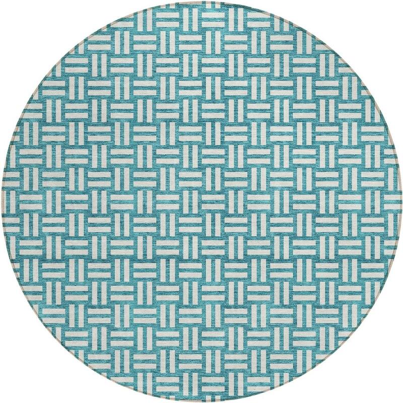 HomeRoots Geometric Transitional Rectangle Outdoor Rug