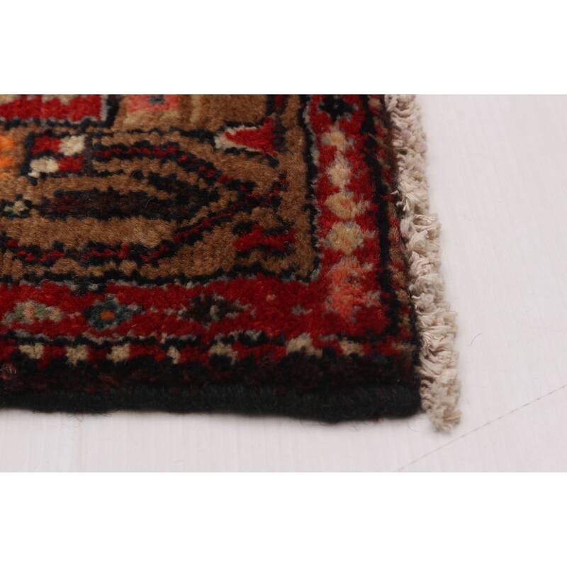ECARPETGALLERY Hand-knotted Andelz Cream, Red Wool Rug - 2'7 x 6'11