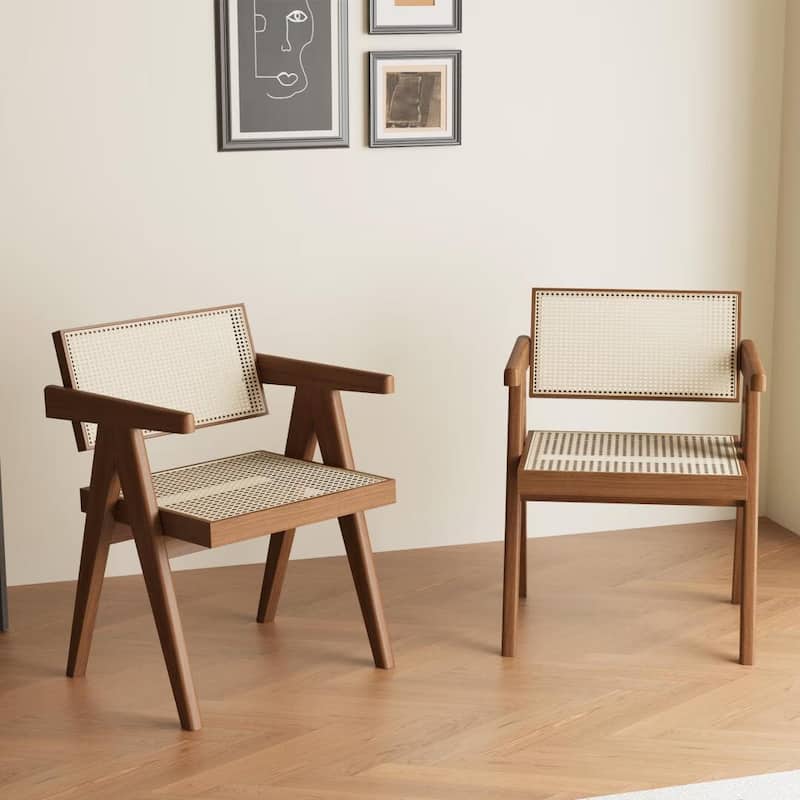 2 Piece Solid Wood Dining Chair Set – Versatile & Ergonomic Seating for Home and Office - 21.25"Lx20.07"Dx32.28"H