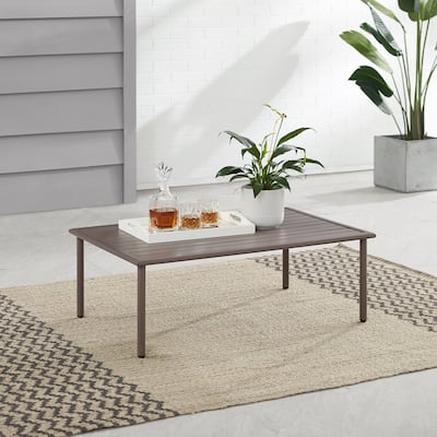 Cali Bay Outdoor Metal Coffee Table - 23.5"x39.25"x13.75"