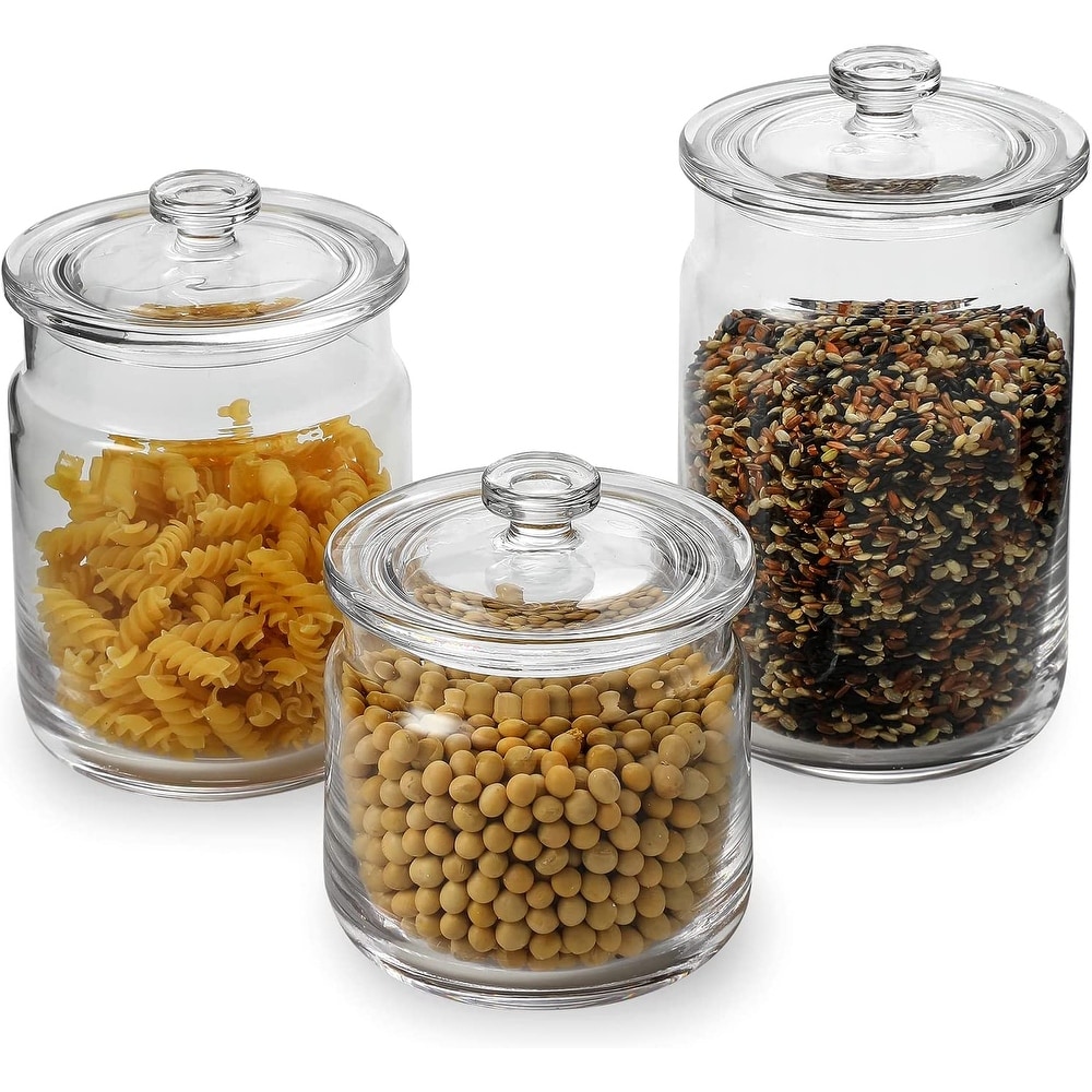 2pcs Large Glass Spice Jars with Bamboo Lids and Labels - Perfect