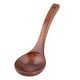 preview thumbnail 1 of 1, Wood Porridge Dumplings Soup Mixing Spoon Ladle Brown 18cm Length - 7" x 2.4" x 1"(L*W*H)
