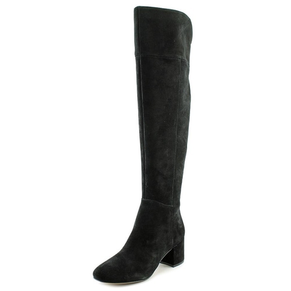 Franco Sarto Kerri Women Round Toe Suede Black Knee High Boot