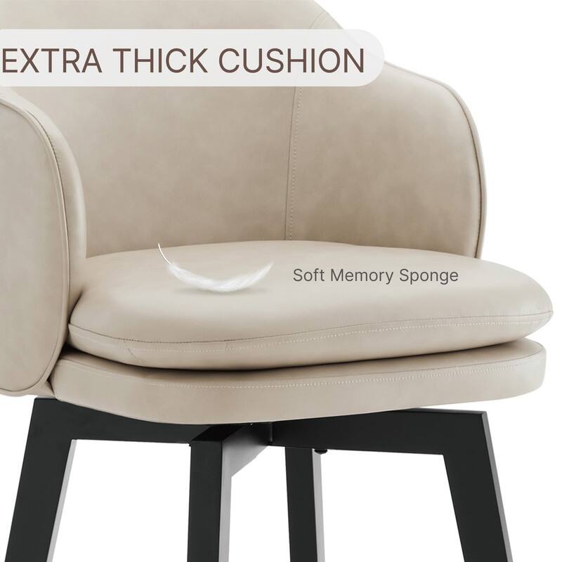 Spruce & Spring Kaylee Modern Swivel Counter Height Bar Stools with Arm