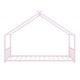 preview thumbnail 6 of 25, Twin Size Metal House Bed with Roof, Fence and Back for Kids, Boys and Girls, Bedroom